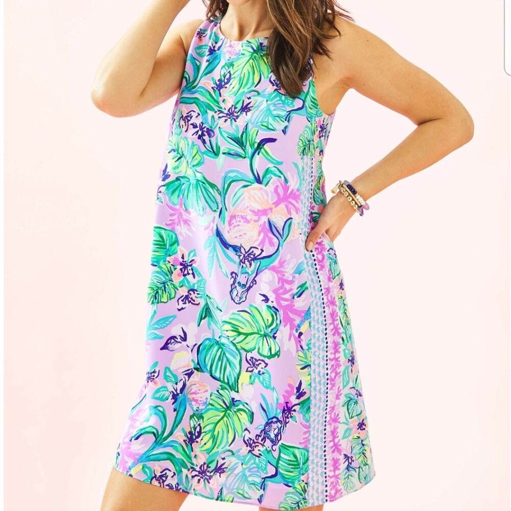 Lily Pulitzer Mermaid Jackie Silk Shift Dress Size Small